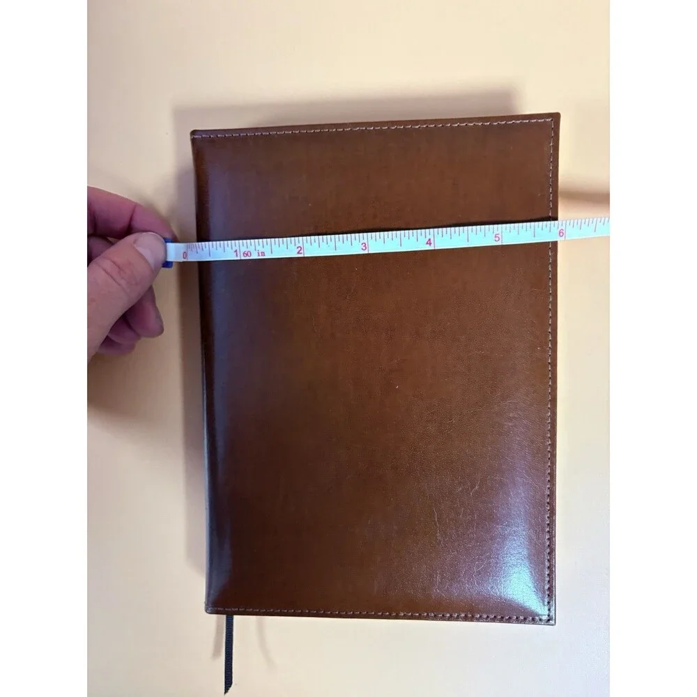 Rare Vintage Stuart Kern America Leather Blank Journal Gilt Pages Brown Mint Con